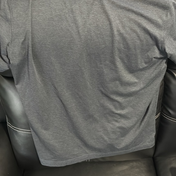 Under Armour men’s large loose fit golf polo gray black logo - Picture 10 of 11